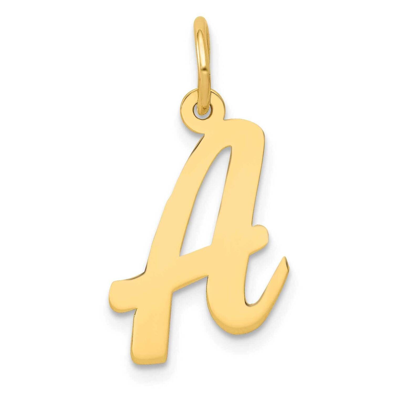 Medium Script Letter A Initial Charm 10k Gold 10YC660A, MPN: 10YC660A,