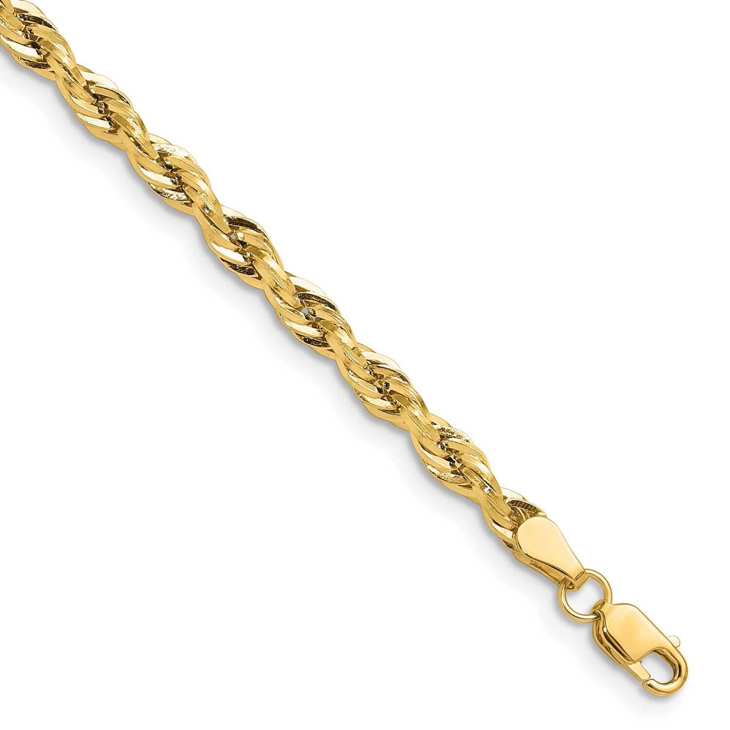 3.5mm Semi-Solid Rope Chain 22 Inch 14k Gold BC203-22, MPN: BC203-22,