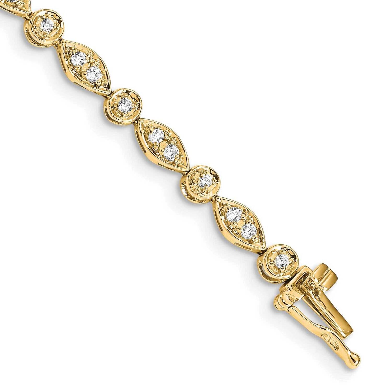 Diamond Bracelet 7 Inch 14k Gold BM4622-075-YA