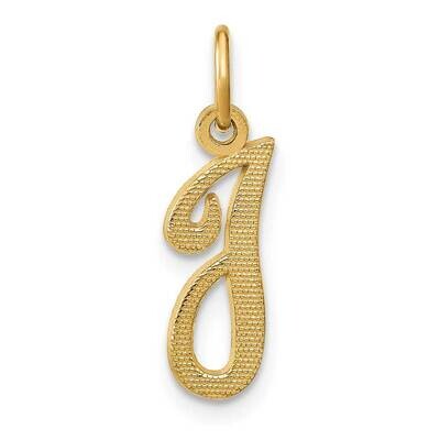 Script Letter I Initial Charm 14k Gold C564I, MPN: C564I, 196904084601