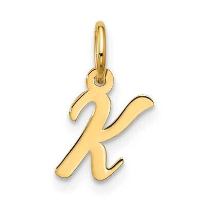Small Script Initial K Charm 10k Gold 10YC1556K, MPN: 10YC1556K,