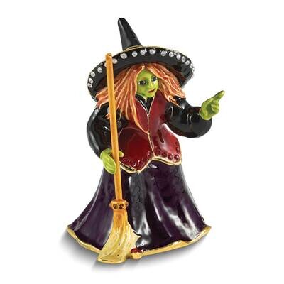 Salem Witch Broom Trinket Box Bejeweled BJ4194, MPN: BJ4194,