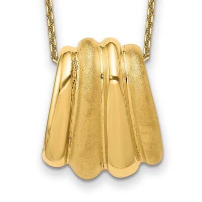 &amp; Satin Necklace 14k Polished Gold D576-18, MPN: D576-18,
