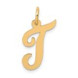 Medium Script Letter T Initial Charm 10k Gold 10YC660T, MPN: 10YC660T,