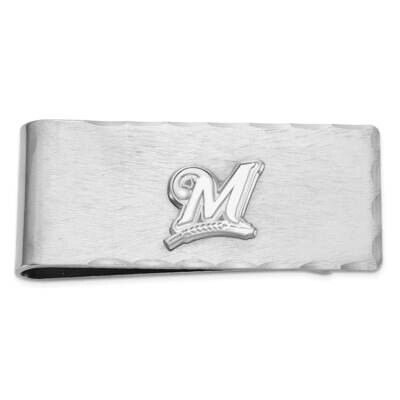 Milwaukee Brewers M 9/16 Money Clip Sterling Silver BRE002MC-SS, MPN: BRE002MC-SS, 634401288578