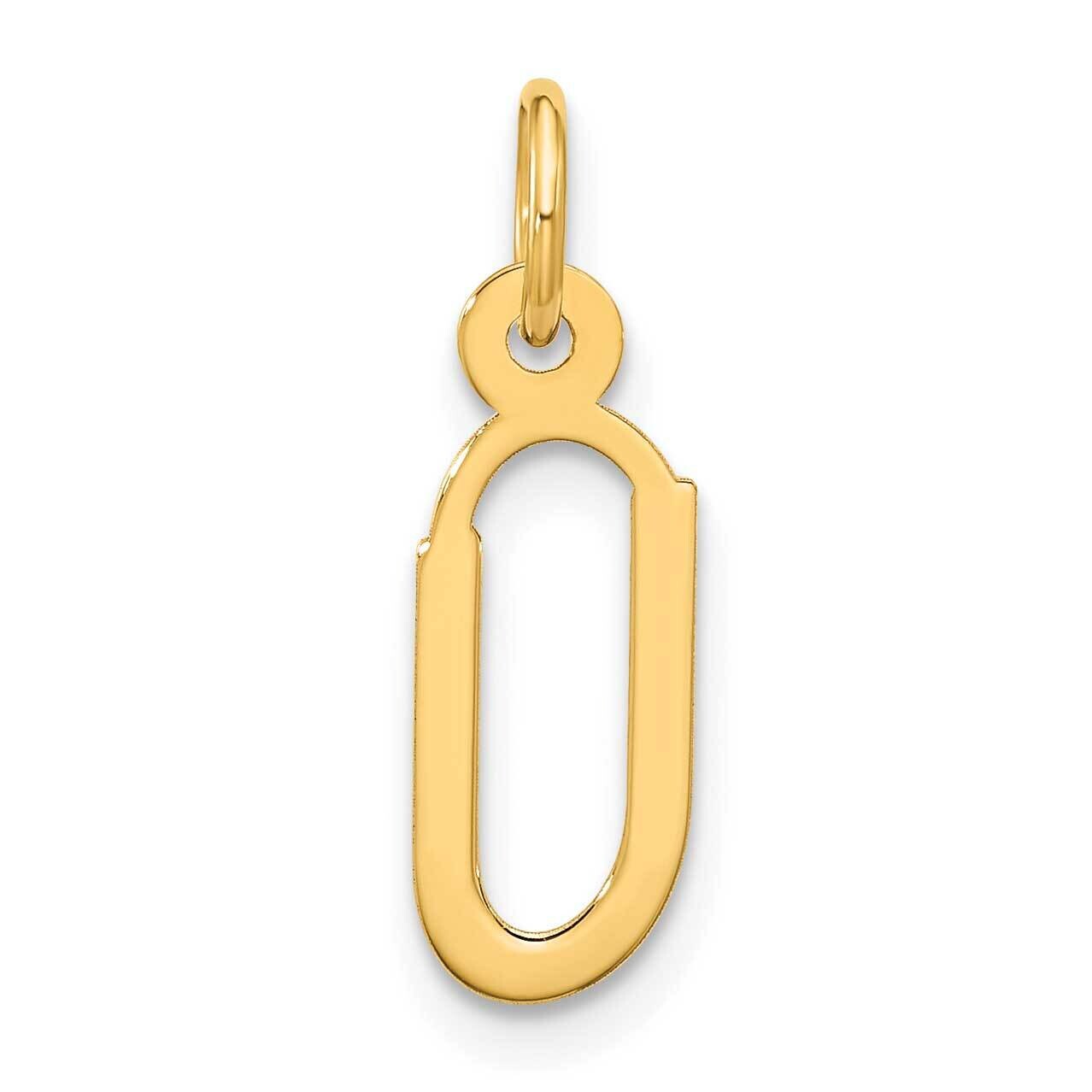 Large Slanted Block Initial U Charm 10k Gold 10YC1555U, MPN: 10YC1555U,