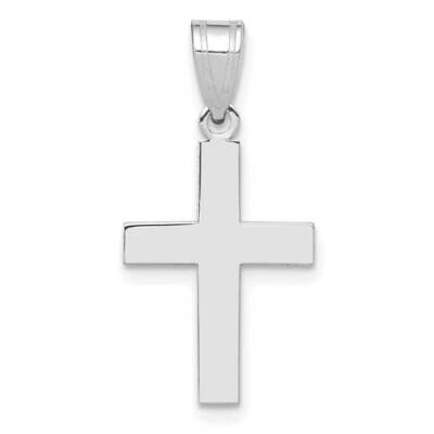 Polished Cross Charm 14k White Gold C3787W by Men&#39;s Jewelry and Accessories, MPN: C3787W,