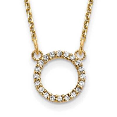 Diamond Open Circle Necklace 10k Gold 10XP5027A, MPN: 10XP5027A,