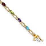 Diamond Rainbow Bracelet 7 Inch 14k Gold BM4491-RB-010-YA, MPN: BM4491-RB-010-YA,