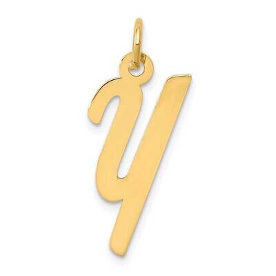 Medium Script Letter Y Initial Charm 10k Gold 10YC660Y, MPN: 10YC660Y,