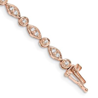 Diamond Bracelet 7 Inch 14k Rose Gold BM4622-075-RA, MPN: BM4622-075-RA, 883957164823