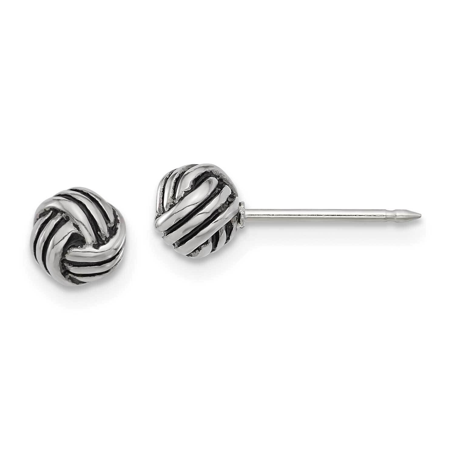 Inverness Antiqued Love Knot Post Earrings Stainless Steel 594E, MPN: 594E,