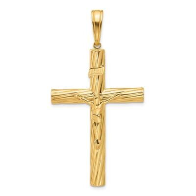 Textured Crucifix Pendant 14k Polished Gold C4964 by Men&#39;s Jewelry and Accessories, MPN: C4964,