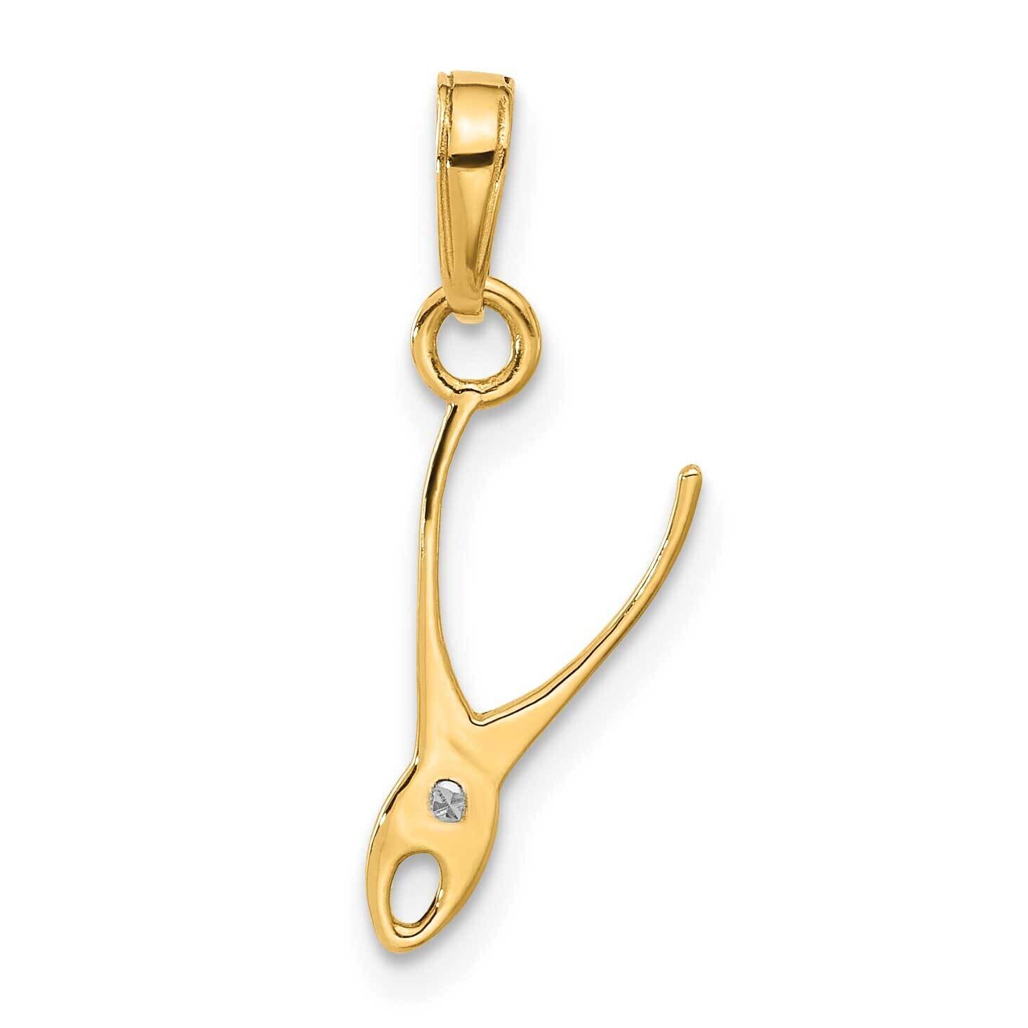 Diamond-Cut 3D Pliers Pendant 14k Gold White Rhodium  C4927, MPN: C4927,
