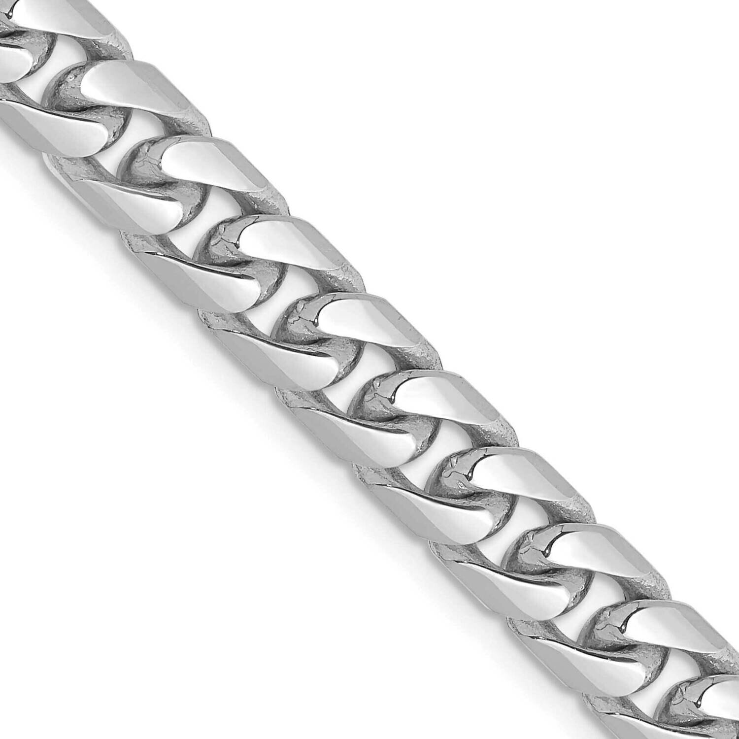 6.25mm Solid Miami Cuban Chain 20 Inch 14k White Gold DCU200W-20, MPN: DCU200W-20,