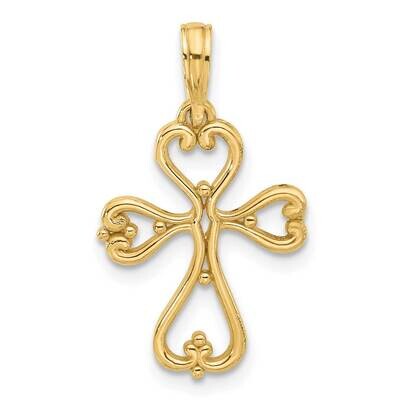 Fancy Cross Charm 14k Gold D5499 by Men&#39;s Jewelry and Accessories, MPN: D5499,