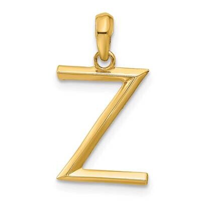 Fancy Pendant Letter Z 14k Gold D5668Z, MPN: D5668Z,