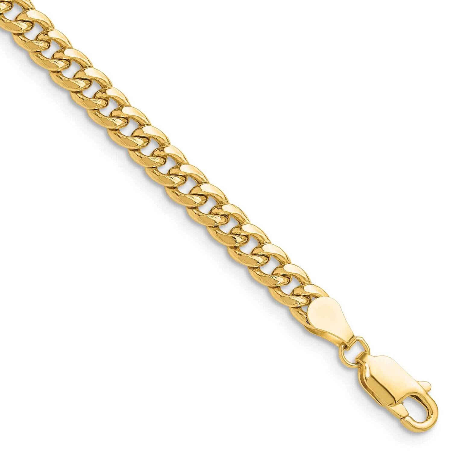 4.5mm Semi-Solid Miami Cuban Chain 7 Inch 14k Gold BC200-7, MPN: BC200-7,