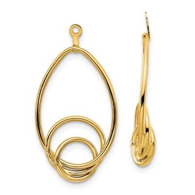 Fancy Teardrop Earring Jackets 10k Polished Gold 10Y821J, MPN: 10Y821J,
