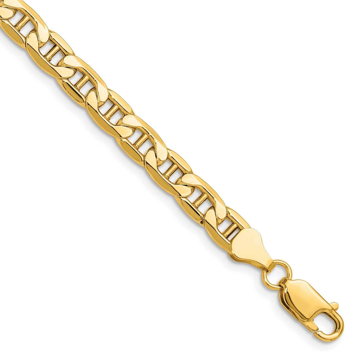 6.25mm Semi-Solid Anchor Chain 8 Inch 14k Gold BC196-8, MPN: BC196-8,