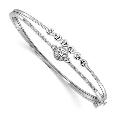 Diamond Swirl Bangle 14k White Gold BM9693-100-WLG, MPN: BM9693-100-WLG, 883957900957