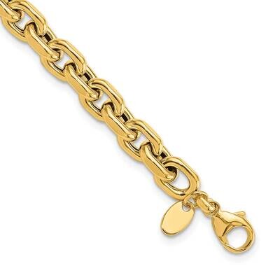 Cable Link Bracelet 7.5 Inch 14k Gold FB2034-7.5, MPN: FB2034-7.5, 196904099421