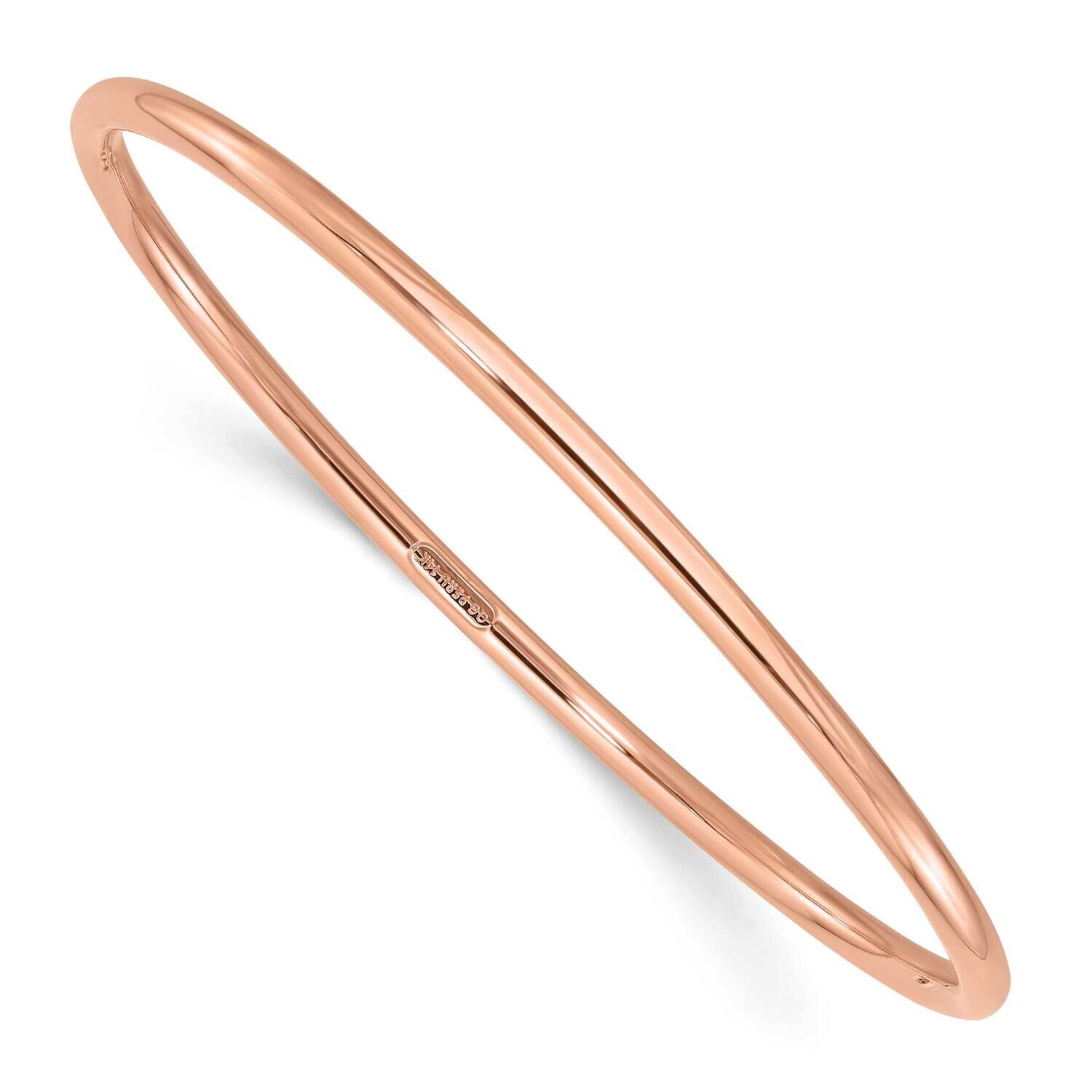 3.00mm Polished Slip On Bangle 14k Rose Gold DB735R, MPN: DB735R,
