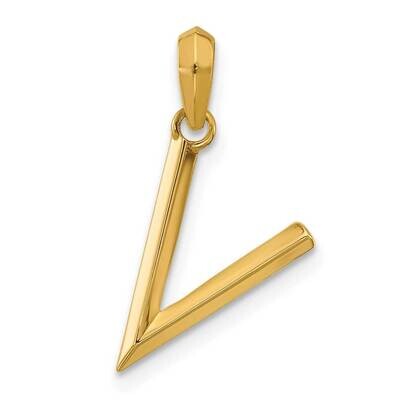 Fancy Pendant Letter V 14k Gold D5668V, MPN: D5668V,