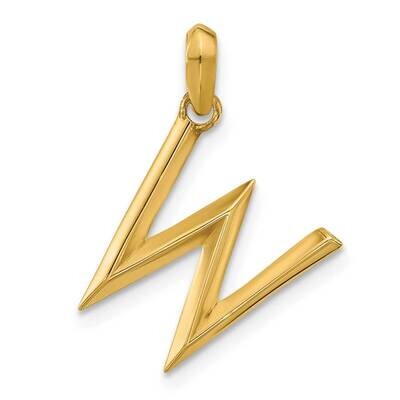 Fancy Pendant Letter W 14k Gold D5668W, MPN: D5668W,