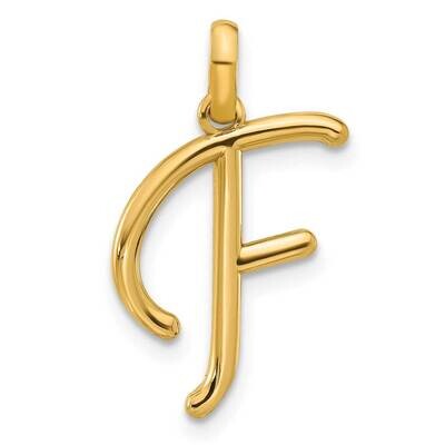 Fancy Pendant Letter F 14k Gold D5669F, MPN: D5669F,
