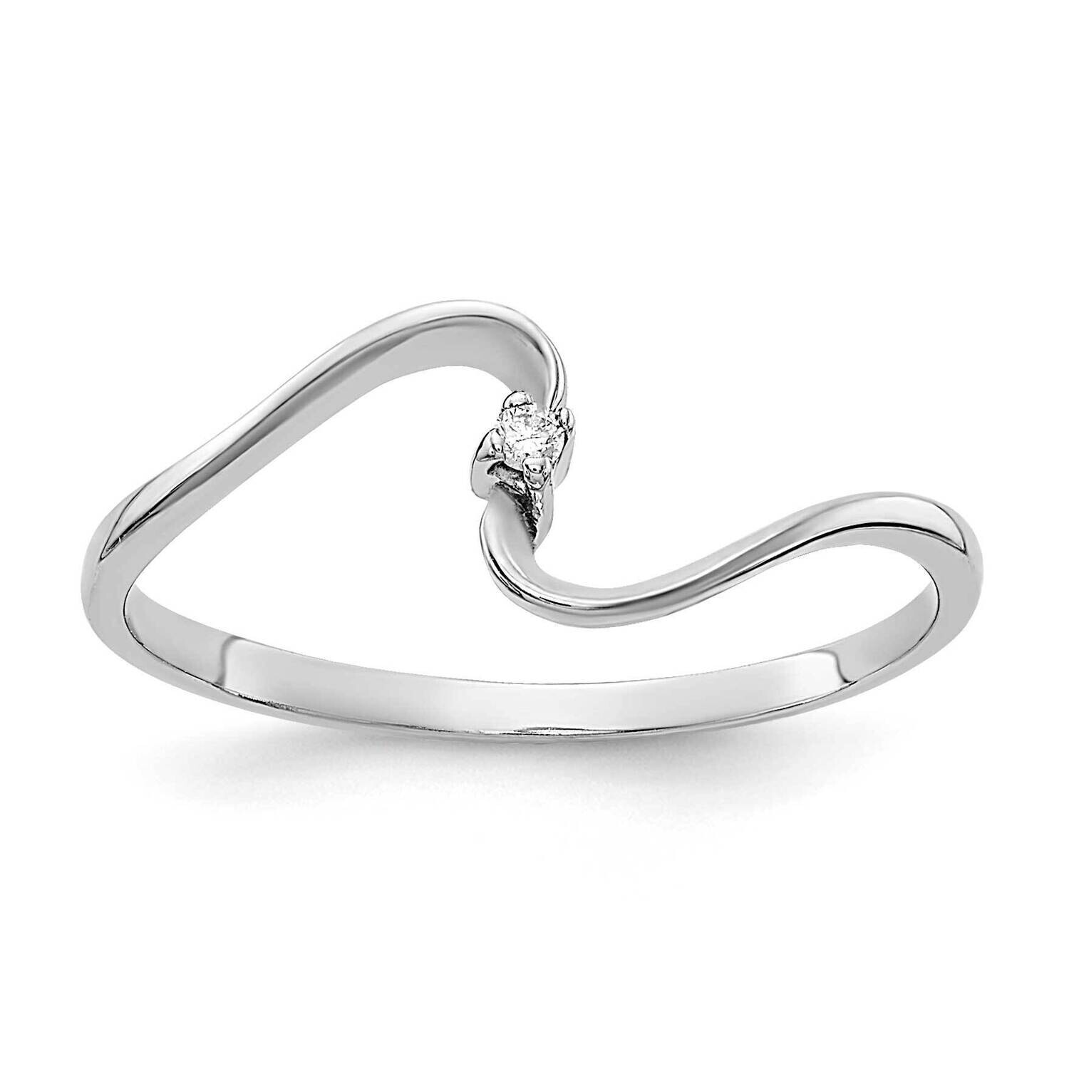 Polished .01Ct. Diamond Ring Mounting 10k White Gold 10Y1717, MPN: 10Y1717,