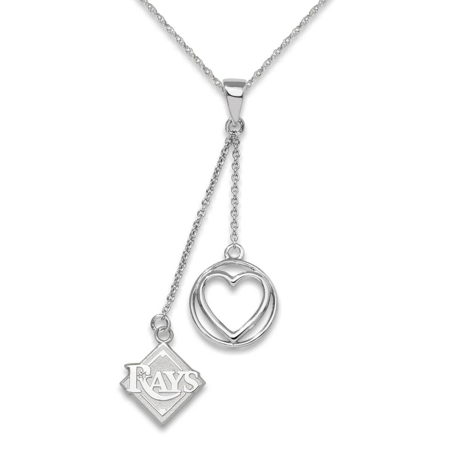 Tampa Bay Rays Beloved Heart Necklace Sterling Silver DEV023BLN-SS