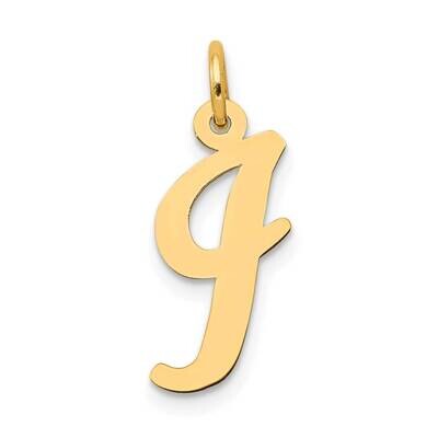 Medium Script Letter I Initial Charm 10k Gold 10YC660I, MPN: 10YC660I,