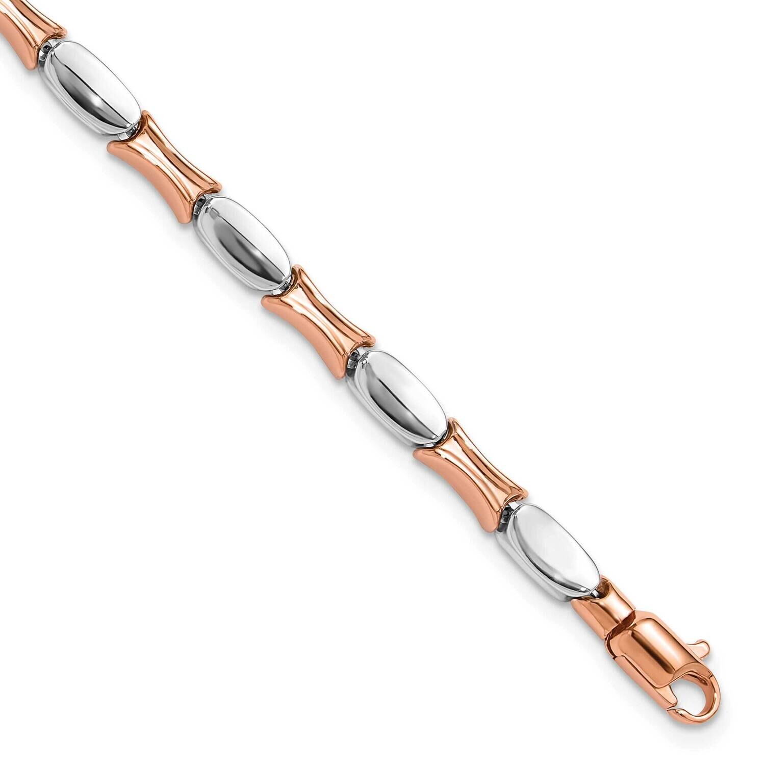 Polished 7.5 Inch Bracelet 14k Two-Tone Gold FB2019-7.5, MPN: FB2019-7.5,