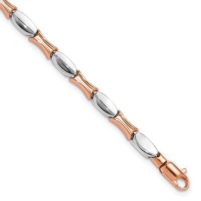 Polished 7.5 Inch Bracelet 14k Two-Tone Gold FB2019-7.5, MPN: FB2019-7.5,