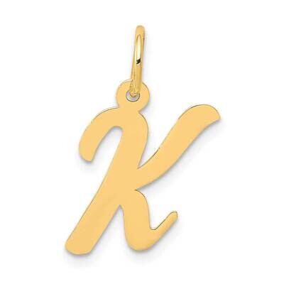 Medium Script Letter K Initial Charm 10k Gold 10YC660K, MPN: 10YC660K,