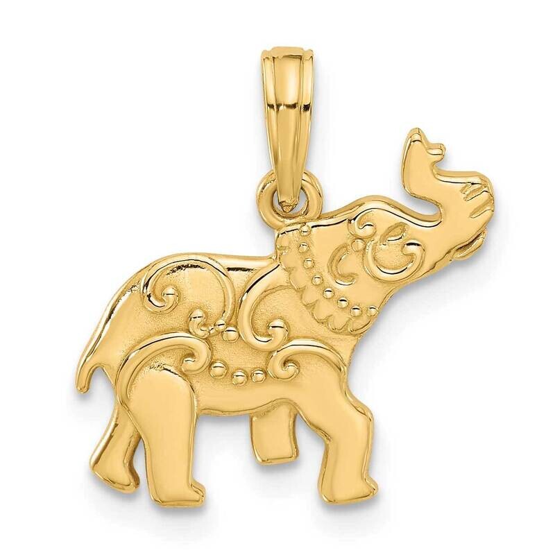 Fancy Elephant Charm 14k Polished Gold D5528 by Men&#39;s Jewelry and Accessories, MPN: D5528,