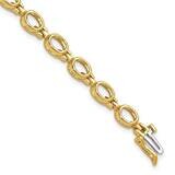 Oval Gemstone Rainbow Bracelet Mounting Only 7 Inch 14k Gold CB698-7MTG, MPN: CB698-7MTG,