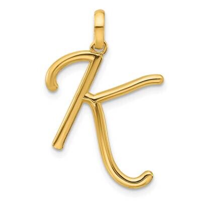 Fancy Pendant Letter K 14k Gold D5669K, MPN: D5669K,