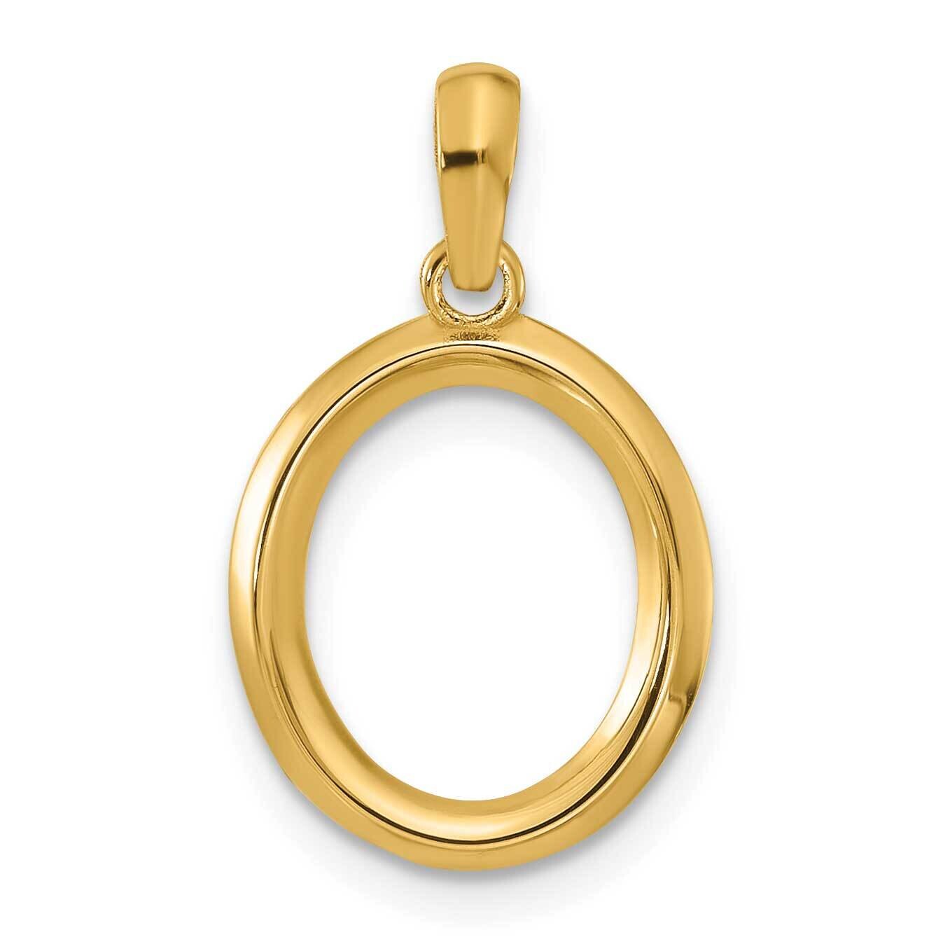Fancy Pendant Letter O 14k Gold D5668O, MPN: D5668O,