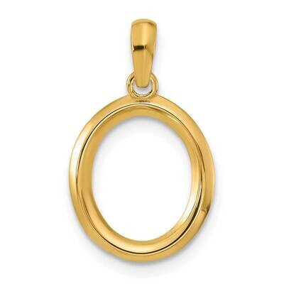 Fancy Pendant Letter O 14k Gold D5668O, MPN: D5668O,