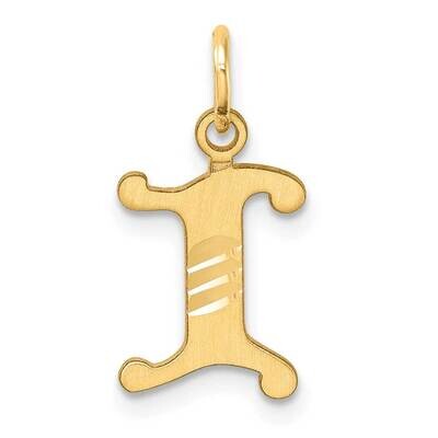 Letter I Initial Charm 14k Gold Diamond-Cut  C4833I, MPN: C4833I,