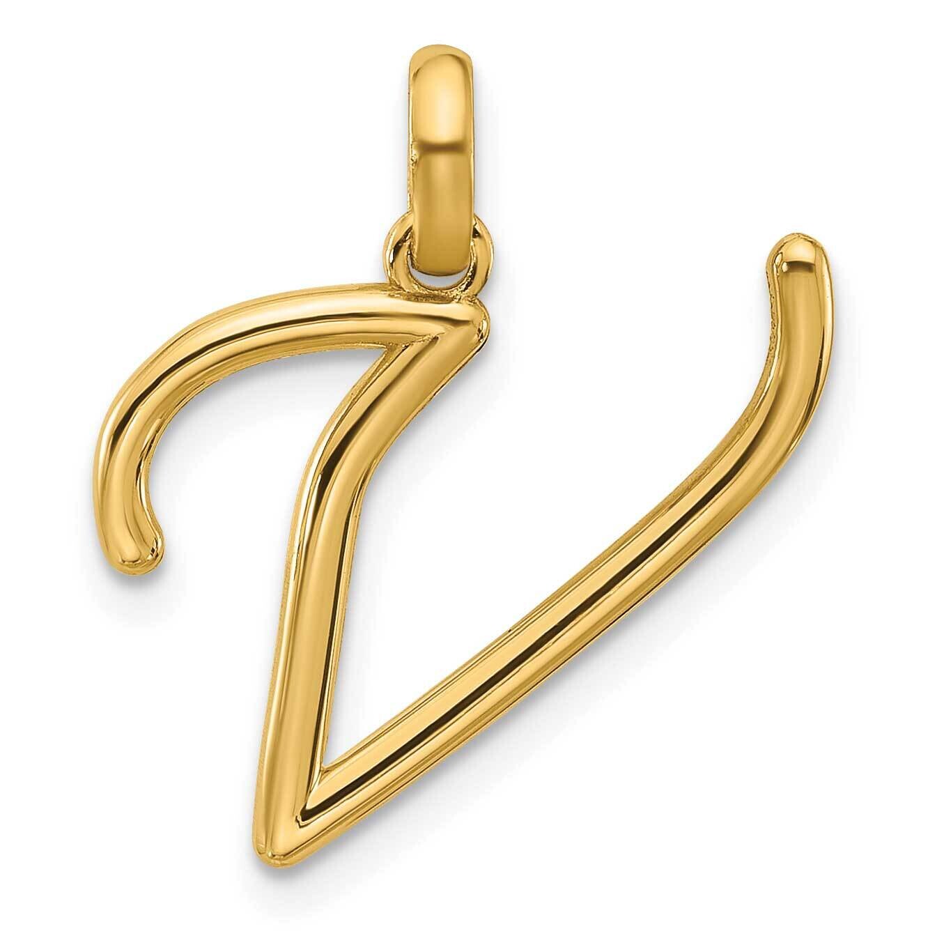 Fancy Pendant Letter V 14k Gold D5669V, MPN: D5669V,