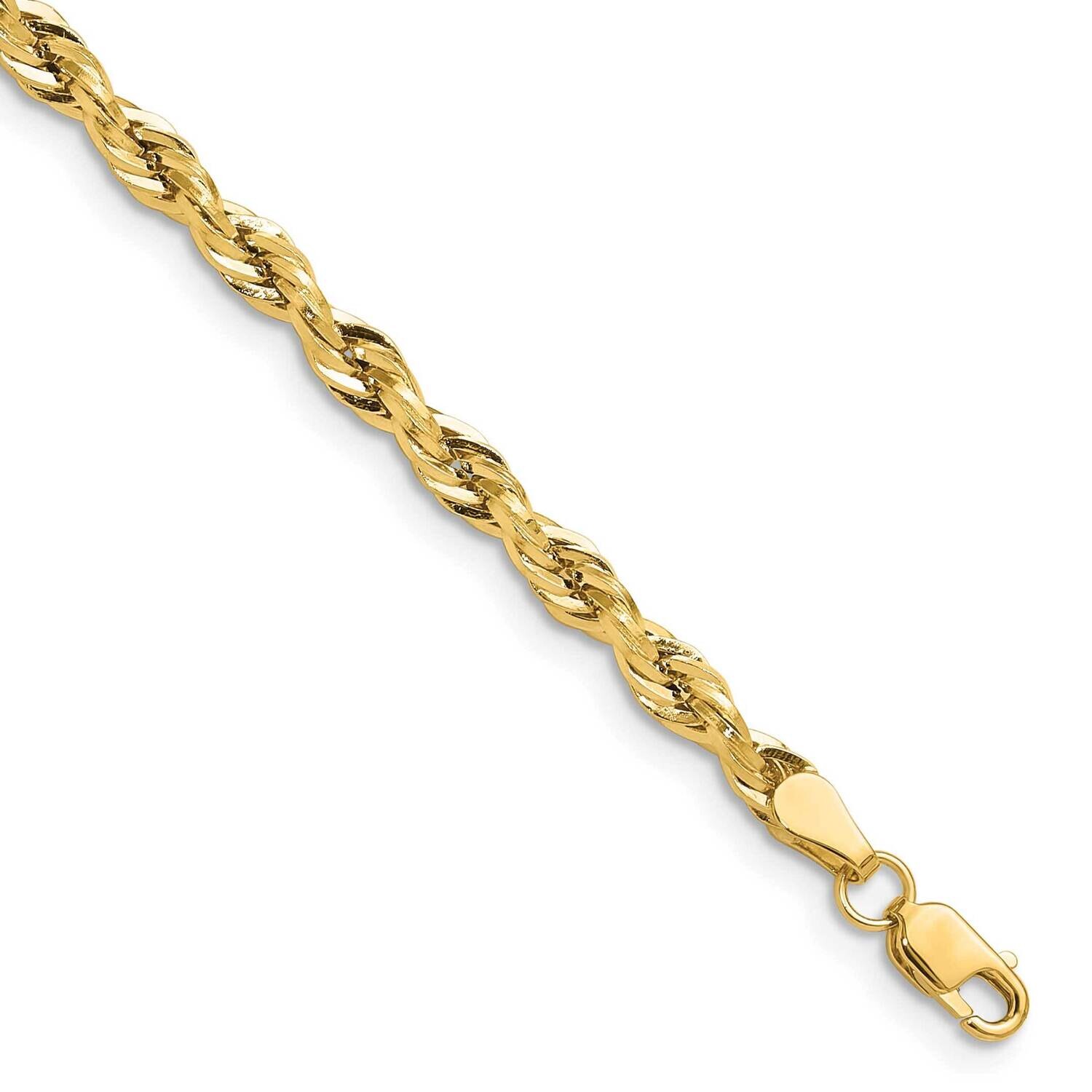 3.5mm Semi-Solid Rope Chain 28 Inch 14k Gold BC203-28