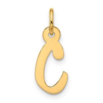 Large Slanted Block Initial C Charm 10k Gold 10YC1555C, MPN: 10YC1555C,