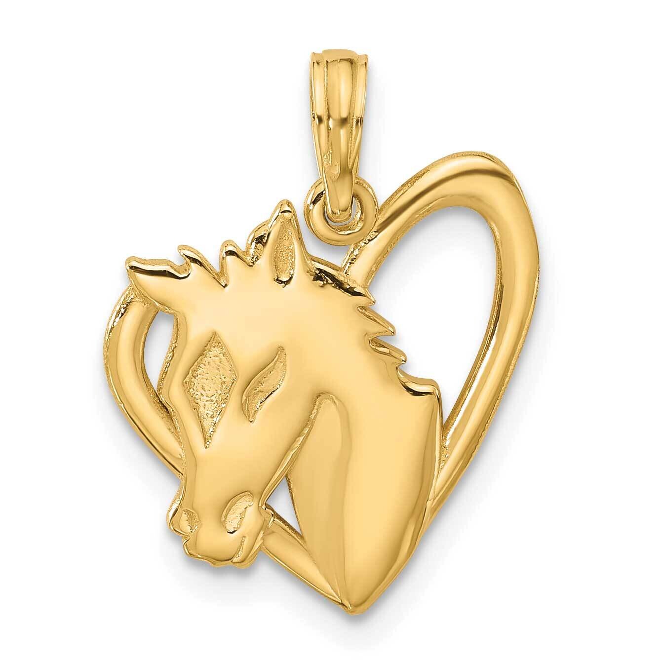Heart Horse Pendant 14k Polished Gold D5290 by Men&#39;s Jewelry and Accessories, MPN: D5290,