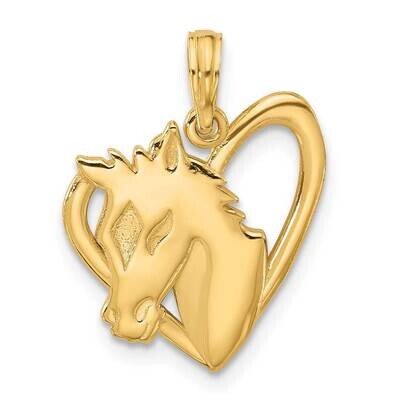 Heart Horse Pendant 14k Polished Gold D5290 by Men&#39;s Jewelry and Accessories, MPN: D5290,