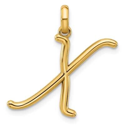 Fancy Pendant Letter X 14k Gold D5669X, MPN: D5669X,
