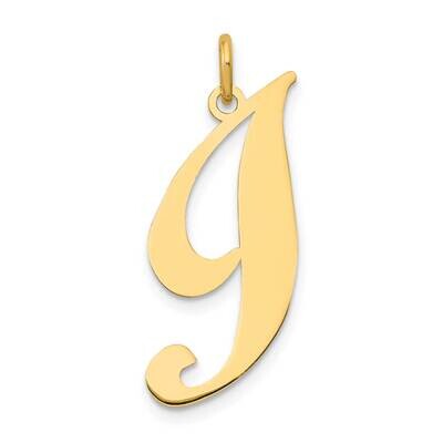 Large Fancy Script Letter I Initial Charm 10k Gold 10YC654I, MPN: 10YC654I,