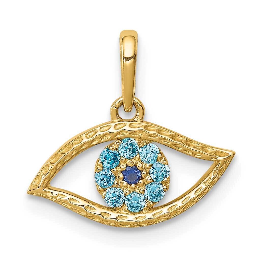 Blue CZ Eye Pendant 10k Gold 10YC1362 by Men&#39;s Jewelry and Accessories, MPN: 10YC1362,